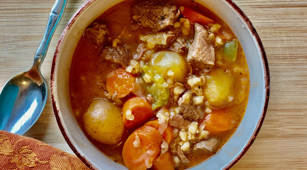 Hearty Grass-Fed Beef Barley Potato Soup