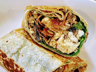 Vegan Breakfast Burrito Recipe | Kathys Vegan Kitchen