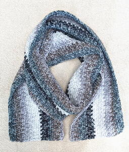 Crochet Men’s Scarf Cool Ombre | FaveCrafts.com