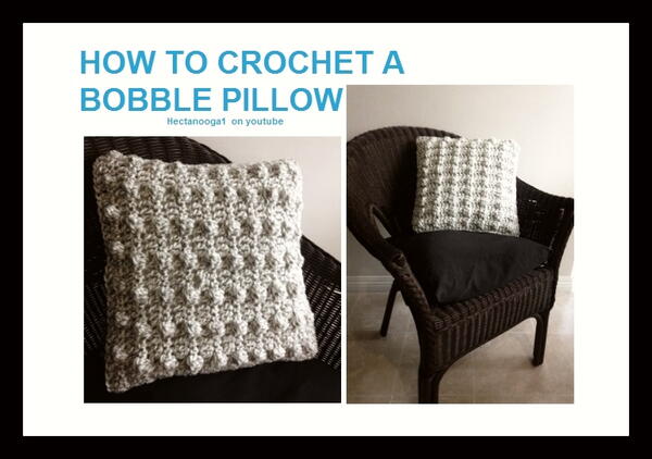 Crochet Bobble Stitch Pillow Or Cushion