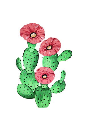 Bunny Ears Cactus Painting | FaveCrafts.com