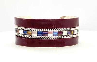 Tila And Polymer Clay Cuff Bracelet