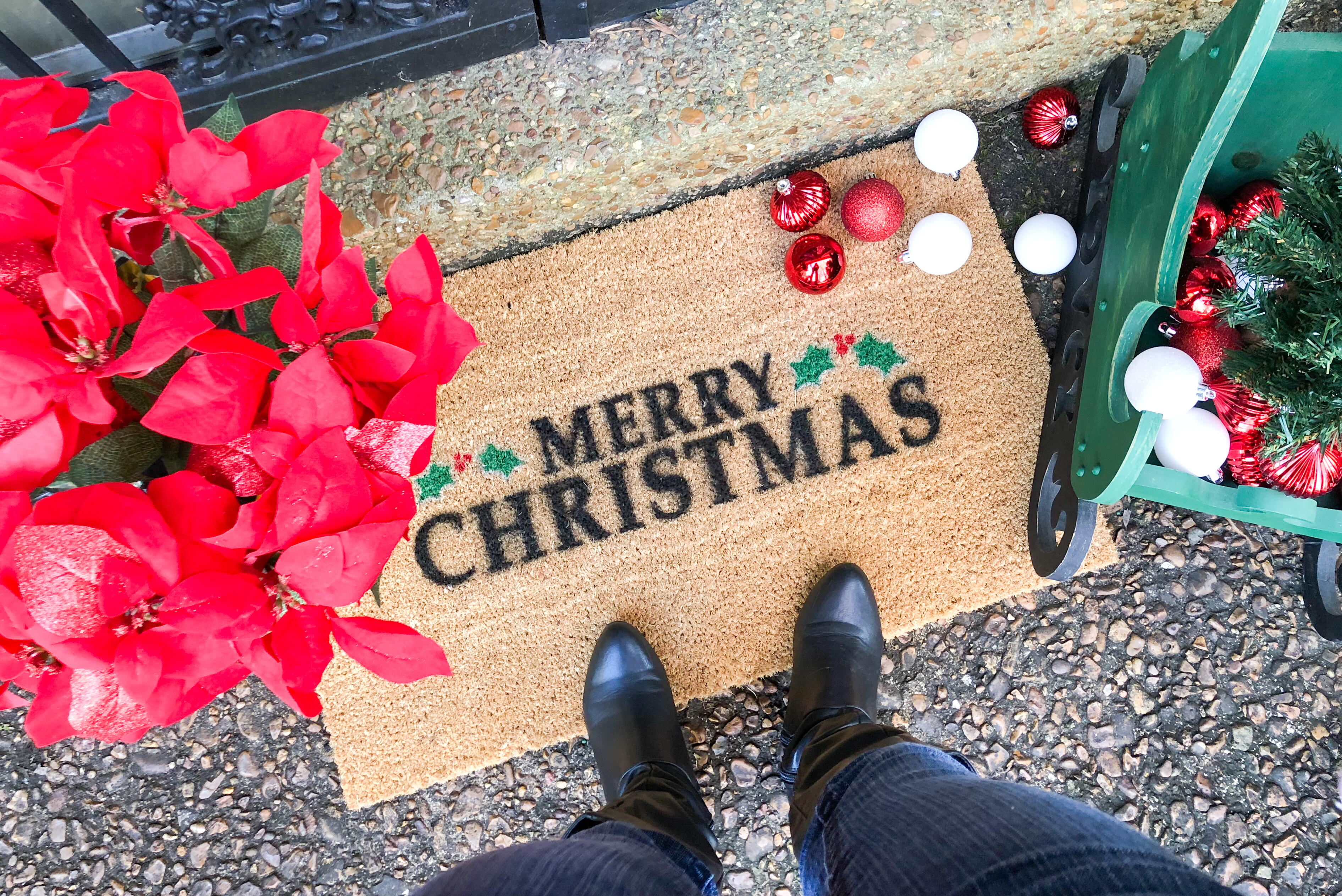 Super Simple Diy Christmas Doormat