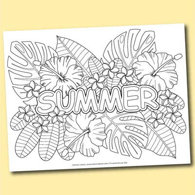 Tropical Coloring Page