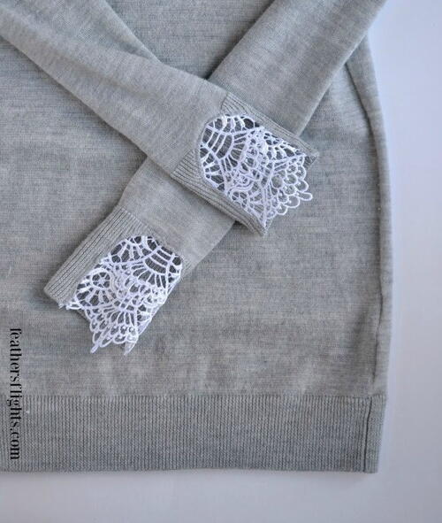 Lace Sweater Sleeves Tutorial