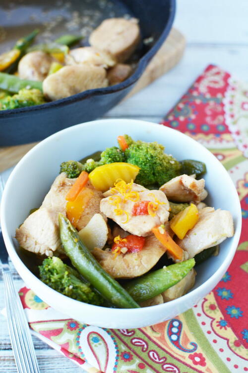 Orange Chicken With Stir Fry Vegetables | RecipeLion.com