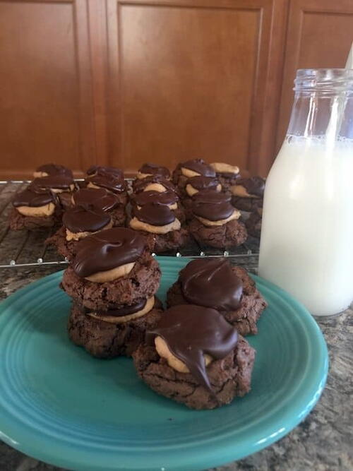 Brownie Buckeye Cookies 