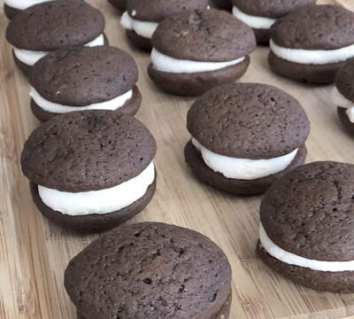 Chocolate Whoopie Pies With A Marshmallow Filling
