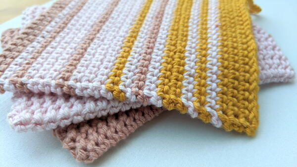 Crochet Thermal Stripes Potholder