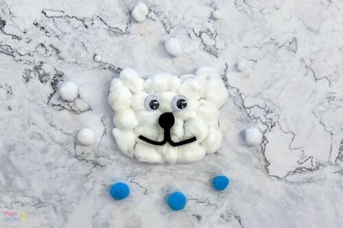 Cotton Ball Polar Bear Craft