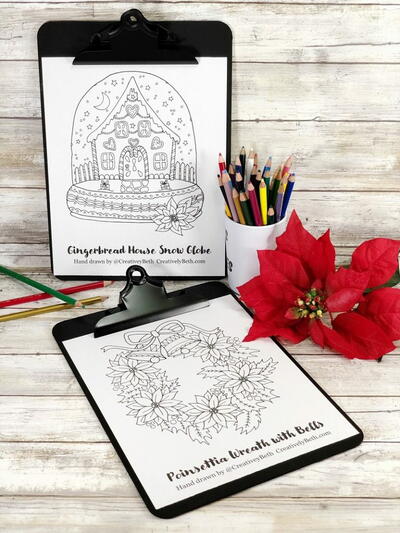 Free Hand-drawn Christmas Coloring Pages