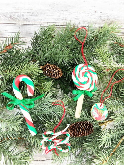 Easy Polymer Clay Candy Ornaments