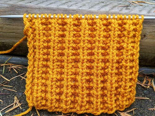 Ribbed Seed Stitch 