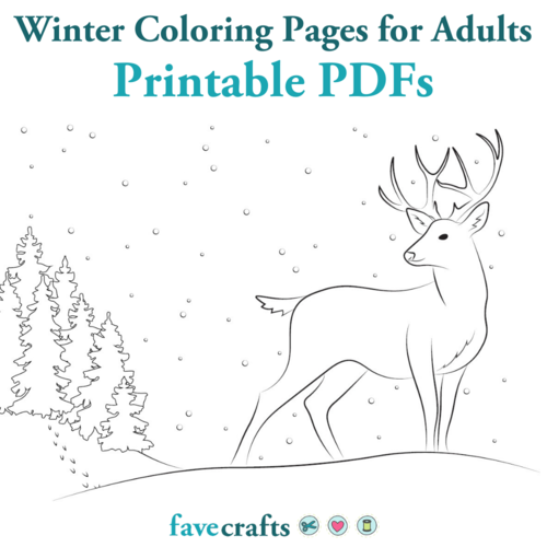 Winter Coloring Pages for Adults Printable PDFs