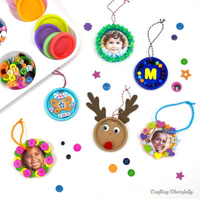 Recycled Play-doh Ornaments