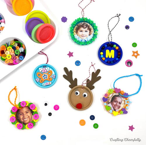 Recycled Play-doh Ornaments | AllFreeHolidayCrafts.com