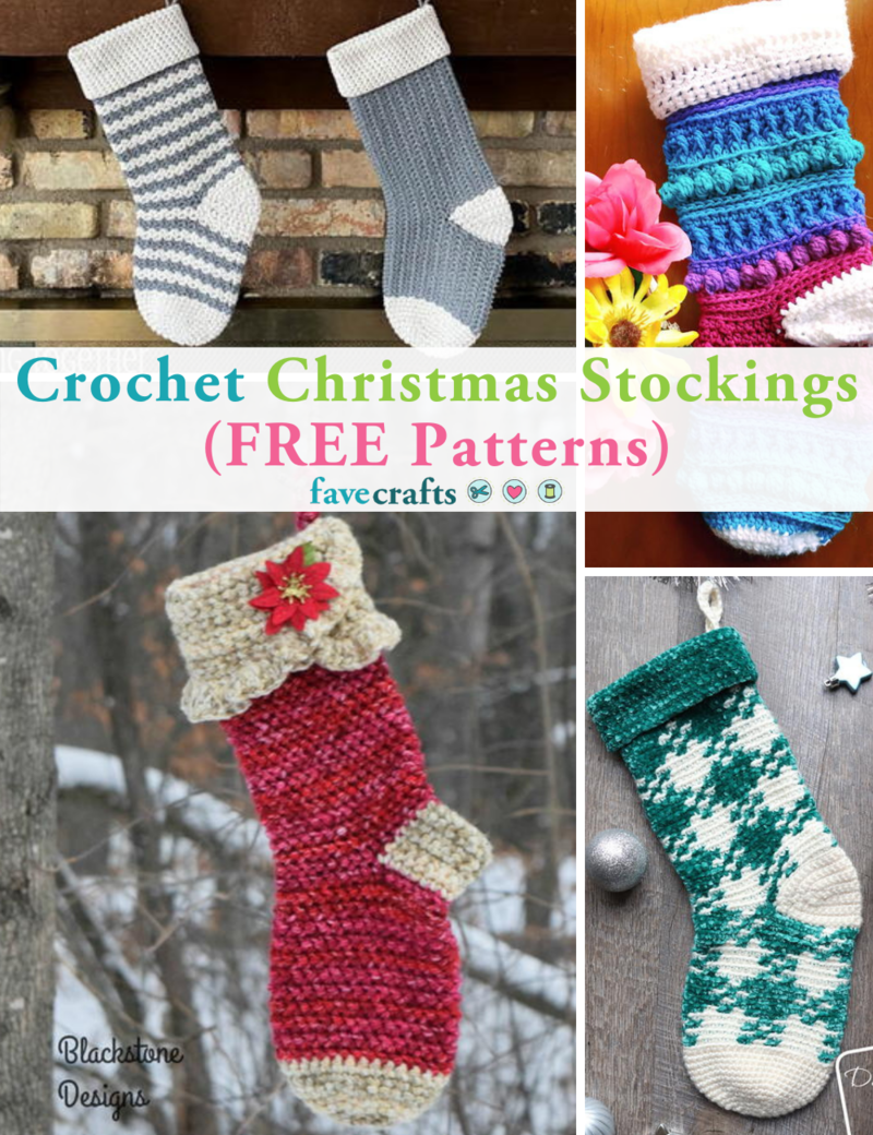 35 Free Crochet Christmas Stocking Patterns | FaveCrafts.com