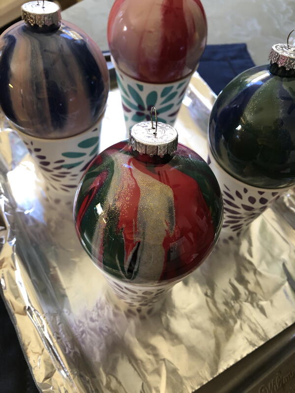 DIY Tie Dye Ball Ornaments | FaveCrafts.com