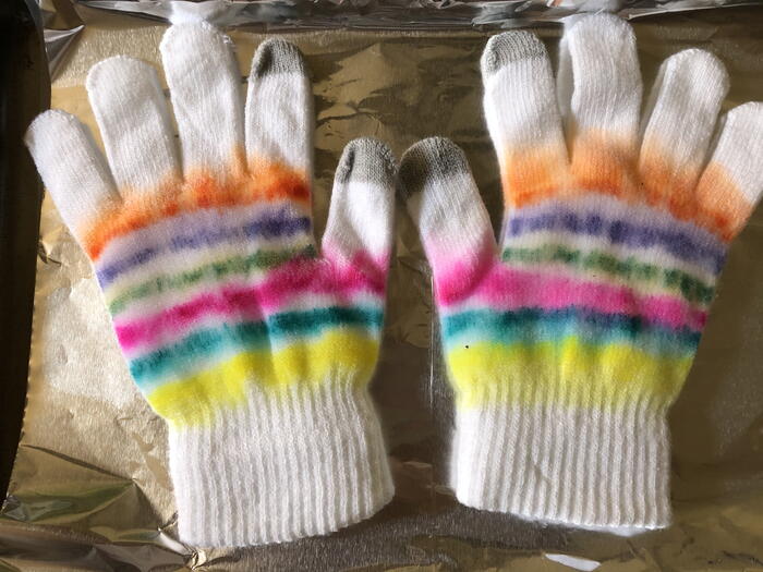 Tie Dye Winter Gloves