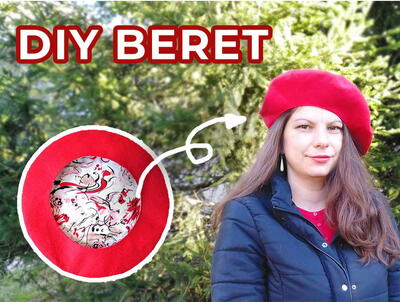 Beret Hat With Lining In 20 Minutes