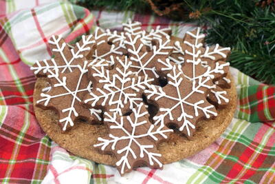Delicious Brownie Snowflake Sugar Cookies