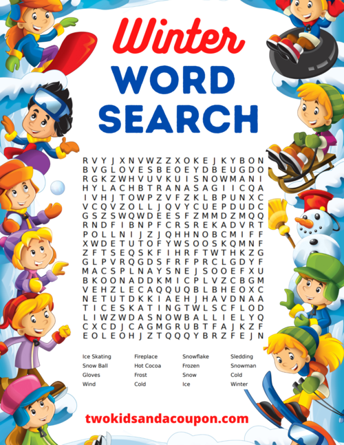 Free Printable Winter Word Search