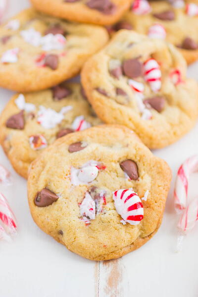 Peppermint Chocolate Chip Cookies