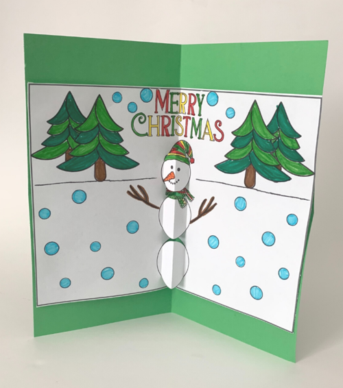 Pop Up Snowman Card Printable