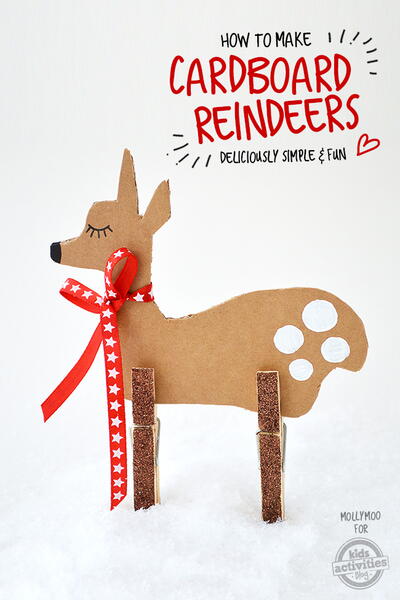 Simple Cardboard Reindeer