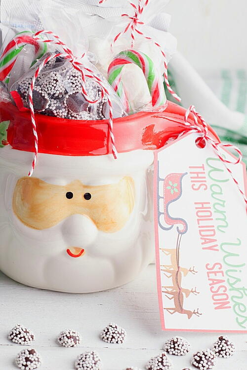 Dollar Store Hot Chocolate Mug Gift Idea Dollar Store Hot Chocolate Mug Gift Idea