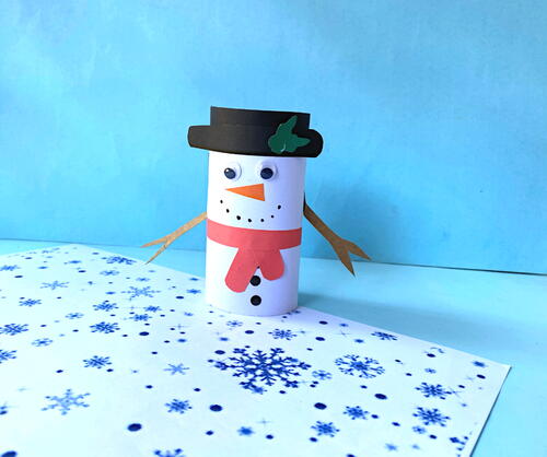Easy Toilet Paper Roll Snowman Craft