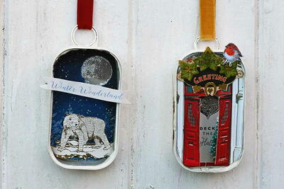 Upcycled Tin Can Ornaments