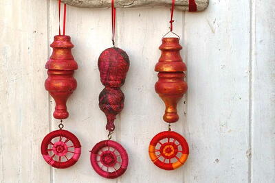Repurposed Colorful Boho Ornaments