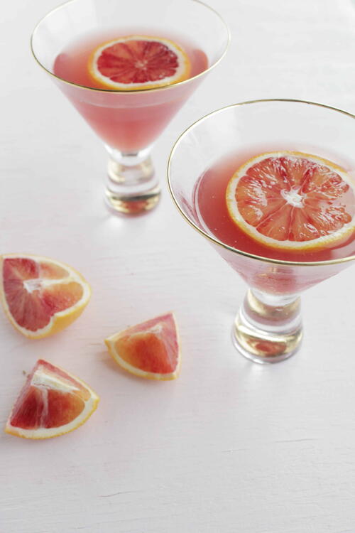 Pomegranate & Blood Orange Gin Martini | FaveHealthyRecipes.com