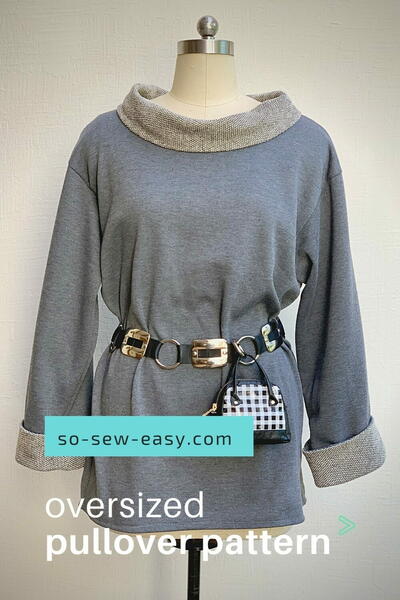 Oversized Pullover Top Free Sewing Pattern