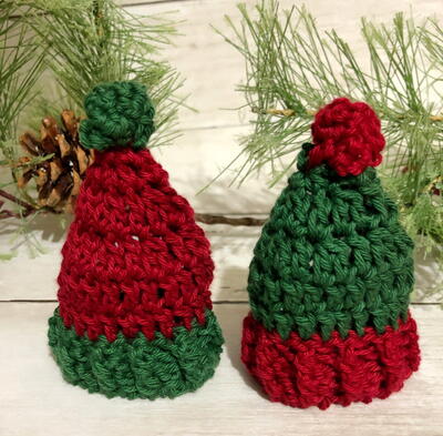 Miniature Christmas Crochet Hat