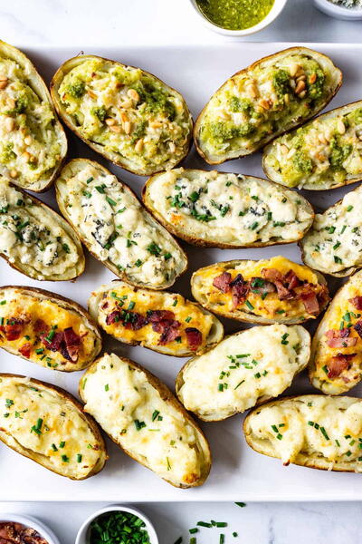 Twice Baked Potatoes (4 Ways!)