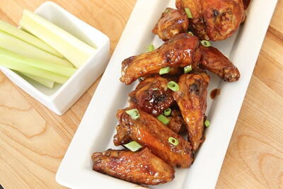 Sticky Strawberry Barbecue Hot Wings