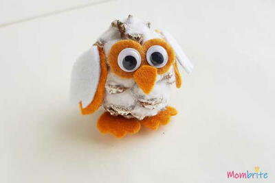 Pinecone Snowy Owl Craft For Kids