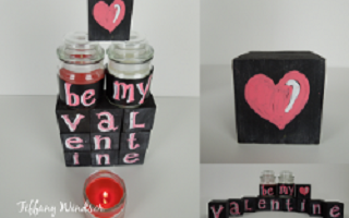 Valentine's Day Chalkboard Paint Cubes