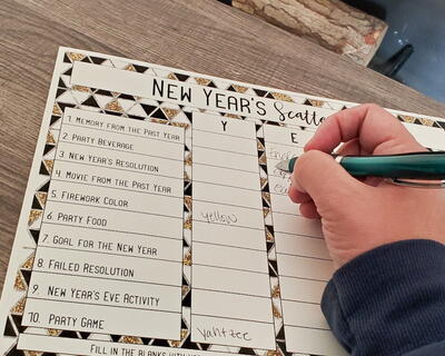New Year’s Eve Game – Scattegories Printable