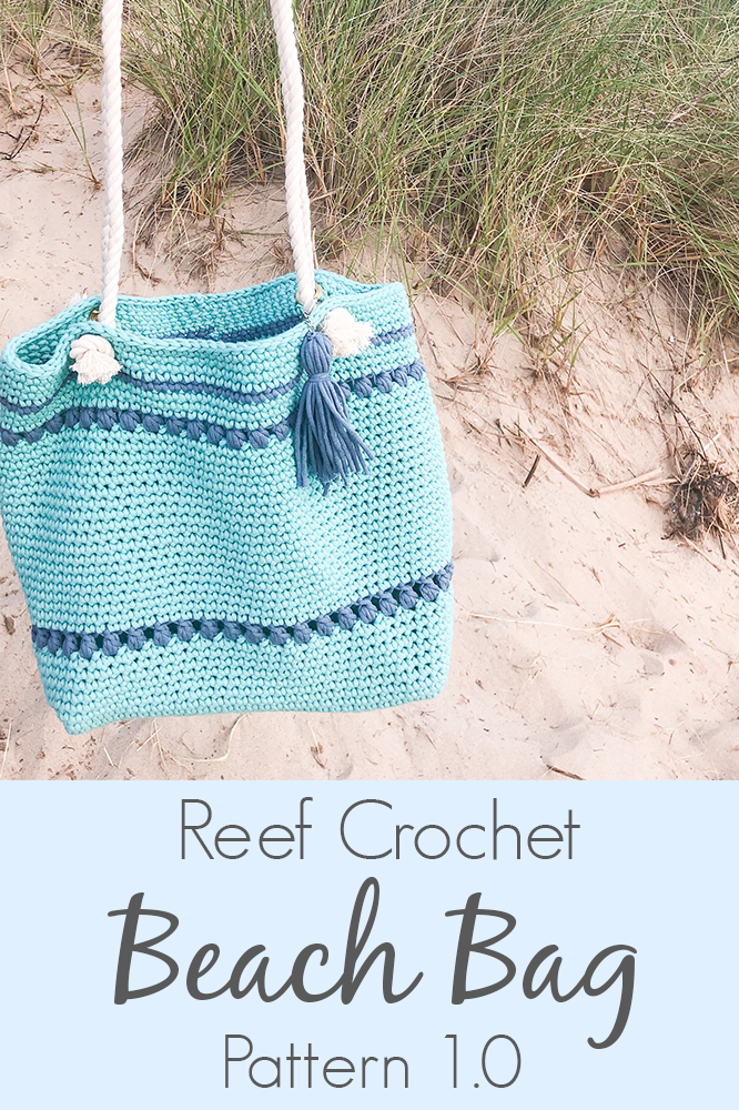 Large crochet beach bag top pattern