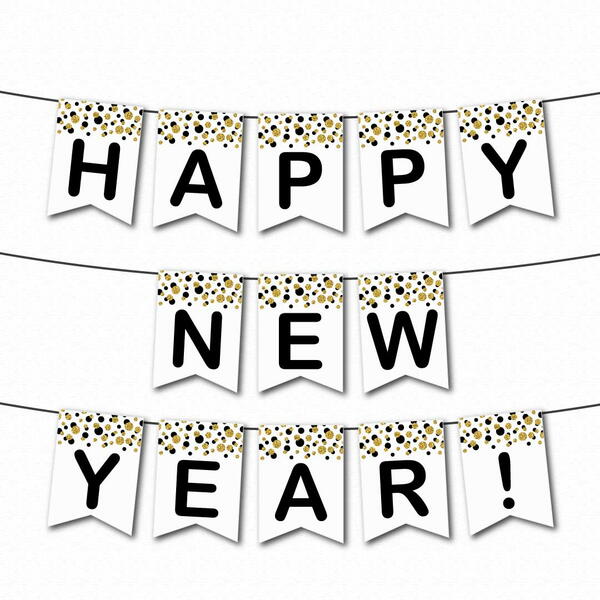 Happy New Year Printable Banner