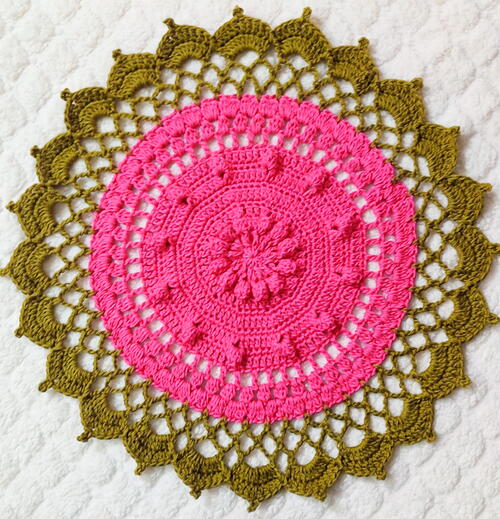 Handmade Round Crochet Lace Doily - Placemat Or Flower Coaster (20cm, 30cm, Or 40cm) White