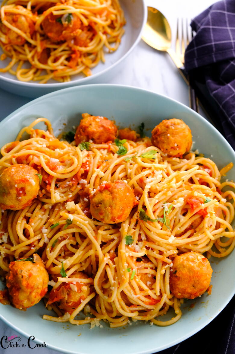 Spaghetti And Meatballs Recipe | FaveHealthyRecipes.com