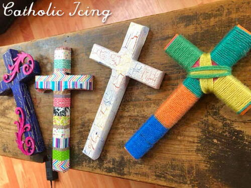 Decorated Wooden Crosses (4 Ways)