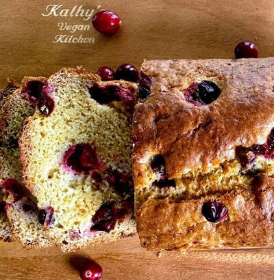 Orange Cranberry Bread Recipe | Kathys Vegan Kitchen