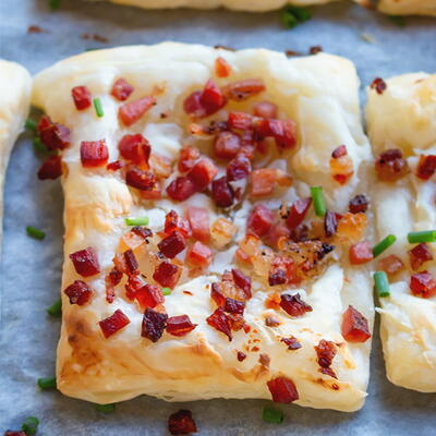 Cream Cheese Bacon Puff Pastry Appetizer