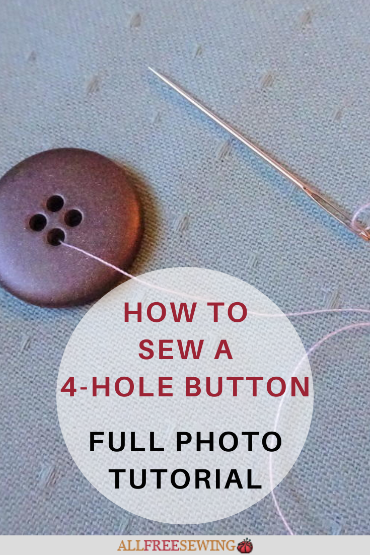 How To Sew A 4-Hole Button | AllFreeSewing.com