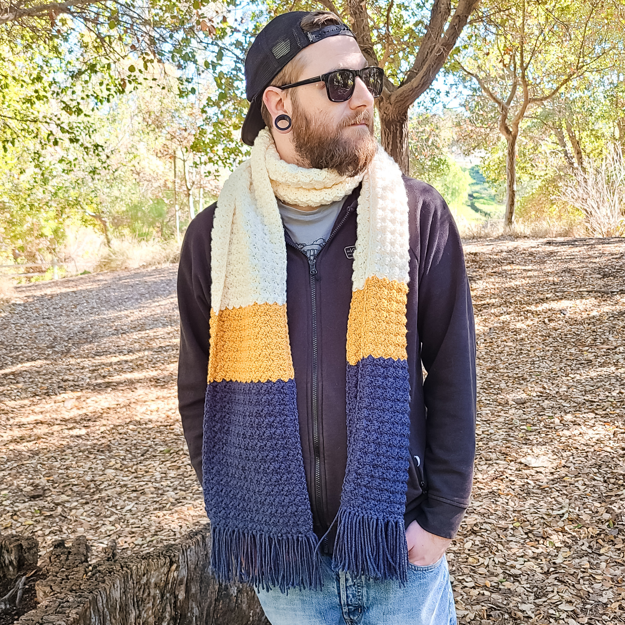 Color Block Super Scarf | AllFreeCrochet.com